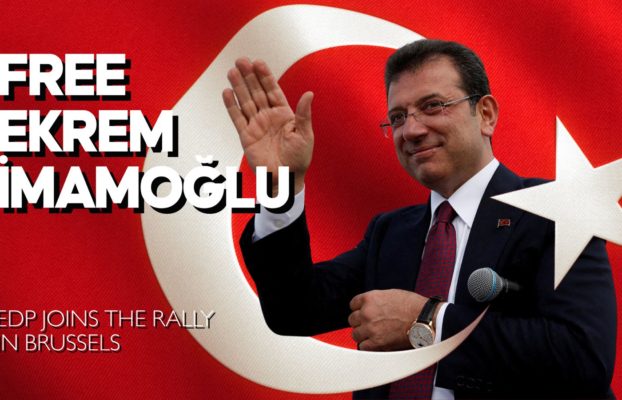 The EDP at the demonstration in Brussels for Ekrem İmamoğlu’s freedom